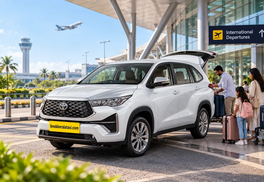 Book Kerala Taxi Innova Hycross at International Departures