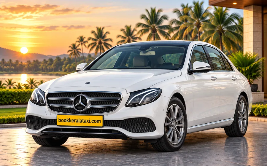 Mercedes-Benz E-Class from the Book Kerala Taxi premium fleet