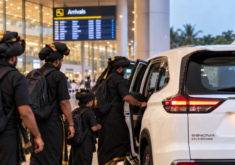 Book Kerala Taxi vehicle for the Cochin, Guruvayoor and Sabarimala round-trip pilgrimage circuit